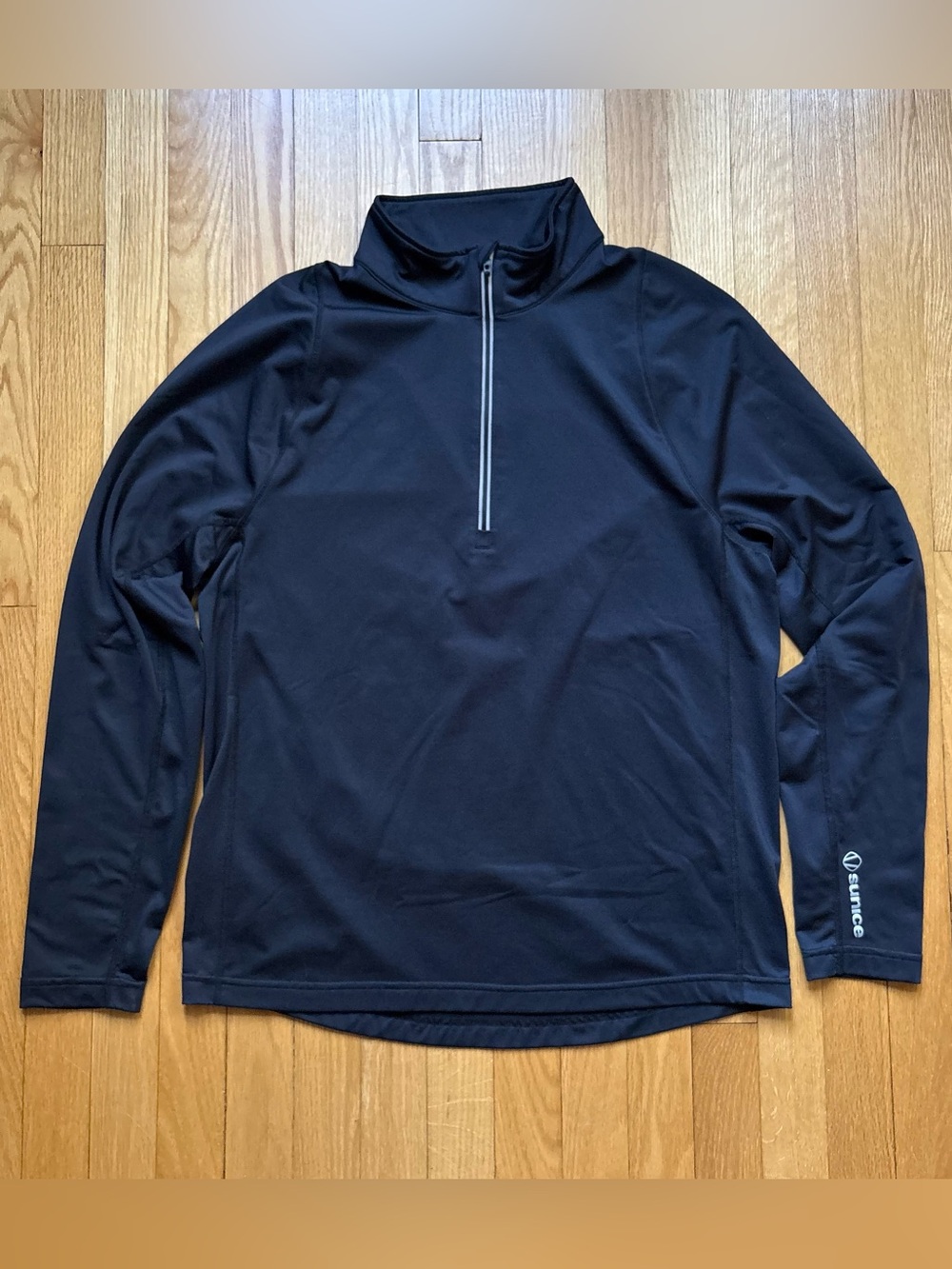 Sunice Men’s 1/4 Zip Up Toby Performance Pullover Thermal Medium Black Solid